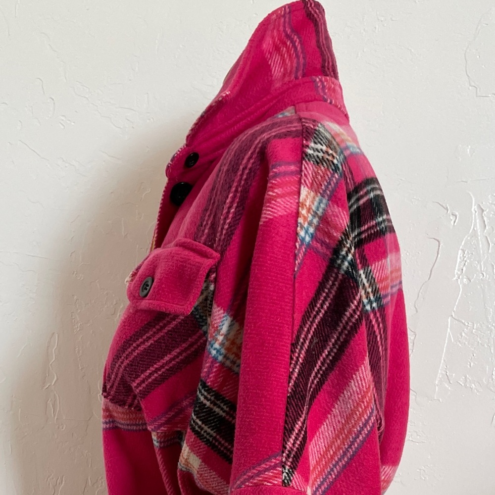 FREE PEOPLE Pink & Lime DOWN FOR YOU Plaid Shacket JACKET Size XS - Picture 14 of 16